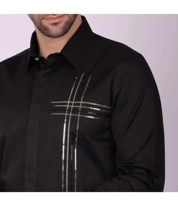 Black_Cotton_Full_Sleeve_Shirt_For_Men