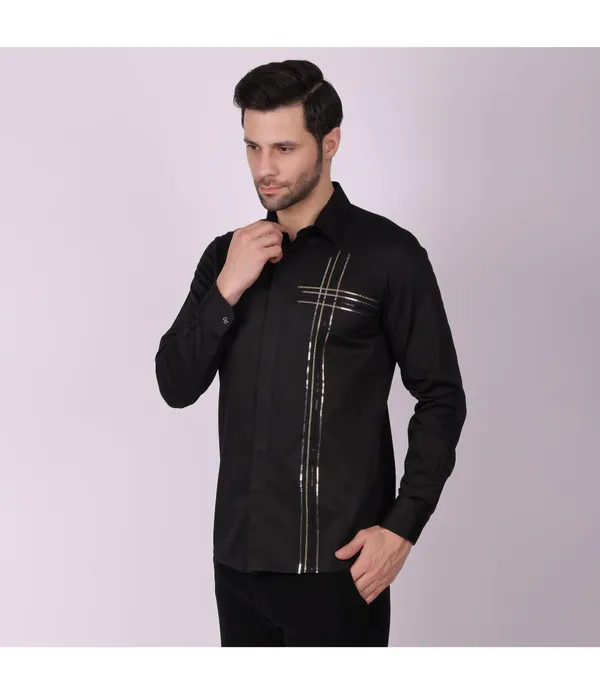 Black_Cotton_Full_Sleeve_Shirt_For_Men