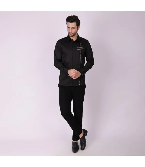 Black_Cotton_Full_Sleeve_Shirt_For_Men