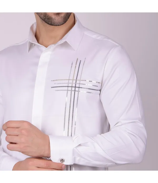 White_Cotton_Full_Sleeve_Shirt_For_Men