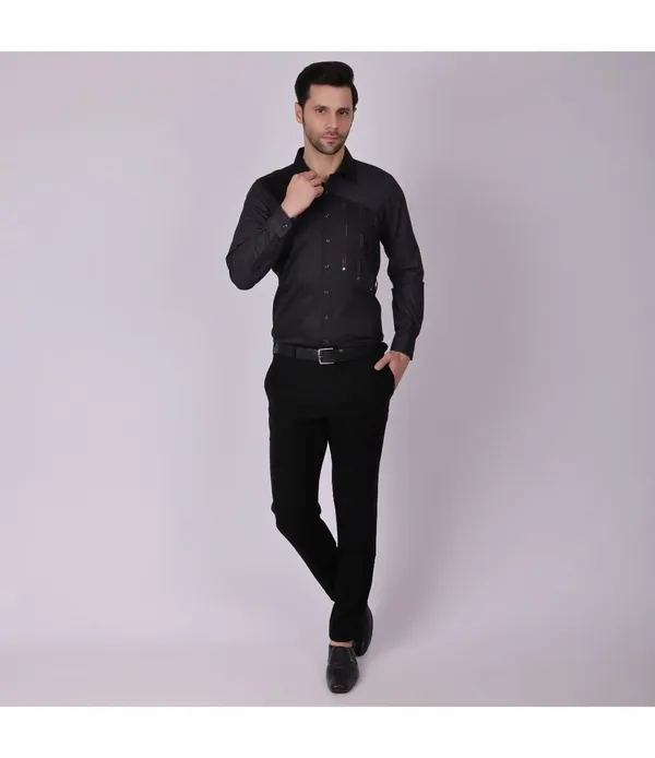 Black_Cotton_Full_Sleeve_Shirt_For_Men