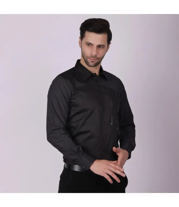 Black_Cotton_Full_Sleeve_Shirt_For_Men