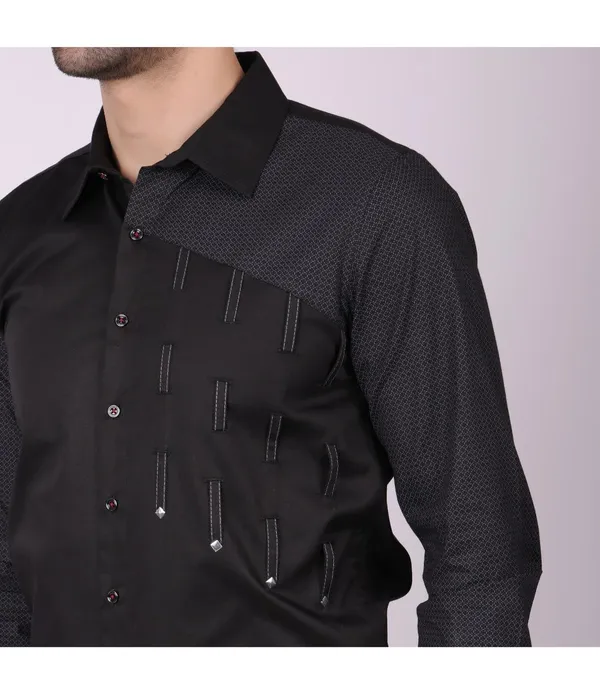 Black_Cotton_Full_Sleeve_Shirt_For_Men