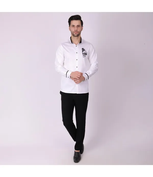 Whie_Cotton_Blend_Full_Sleeve_Shirt_For_Men