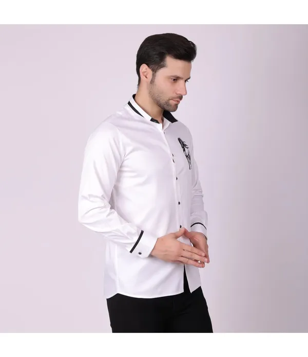 Whie_Cotton_Blend_Full_Sleeve_Shirt_For_Men