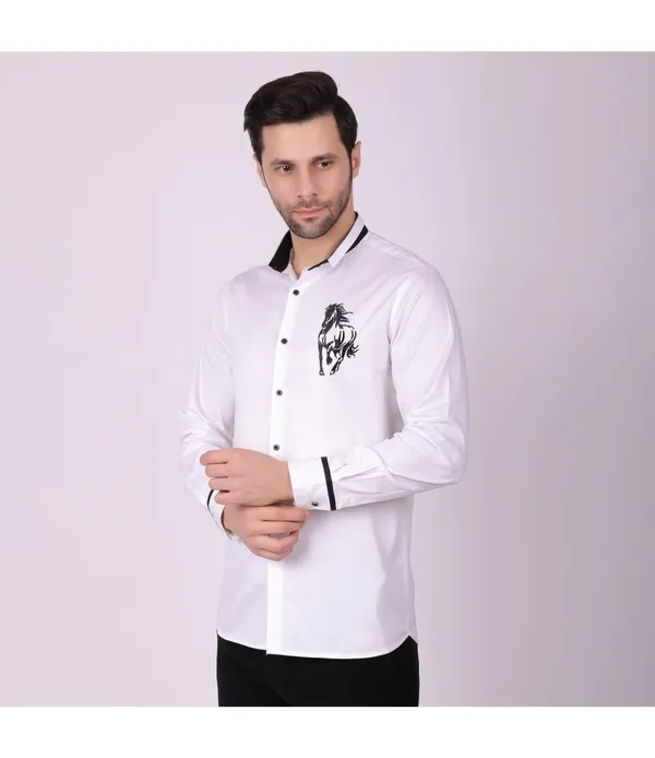 Whie_Cotton_Blend_Full_Sleeve_Shirt_For_Men