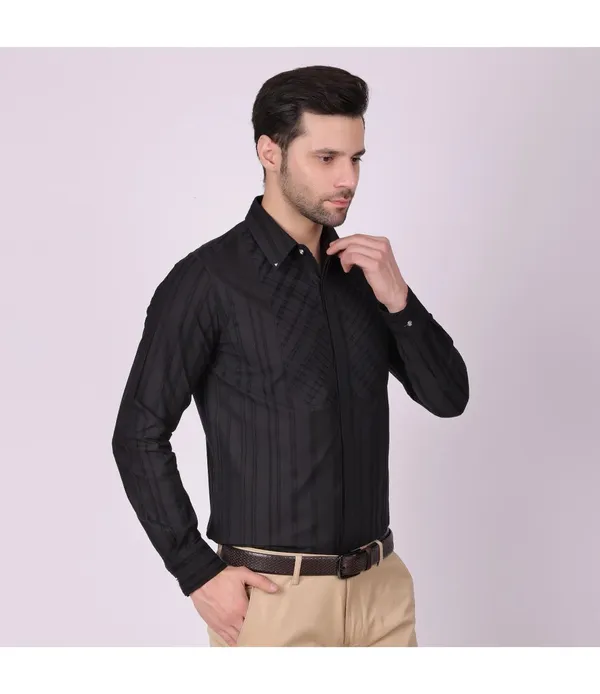 Black_Cotton_Full_Sleeve_Shirt_For_Men