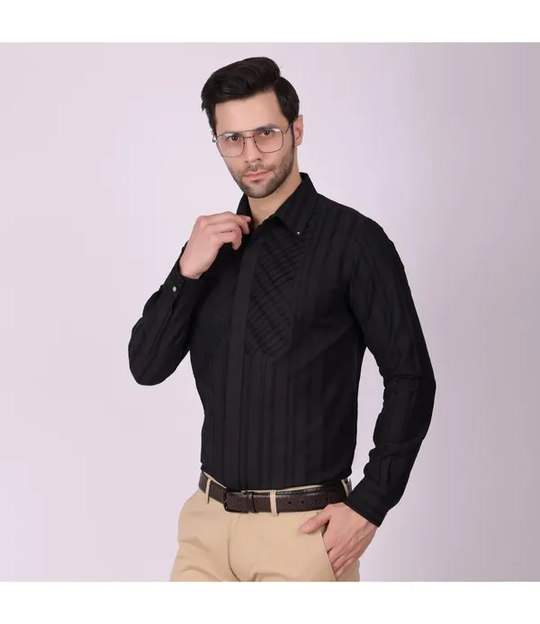Black_Cotton_Full_Sleeve_Shirt_For_Men