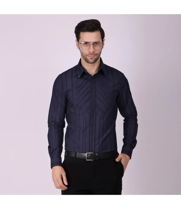 Blue_Cotton_Full_Sleeve_Shirt_For_Men