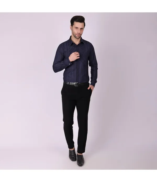 Blue_Cotton_Full_Sleeve_Shirt_For_Men