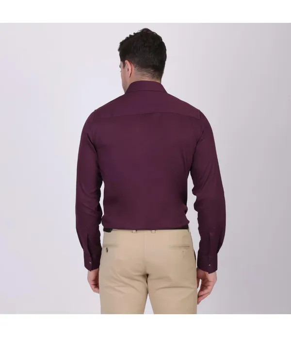 Maroon__Cotton_Self_Design_Shirt_For_Men