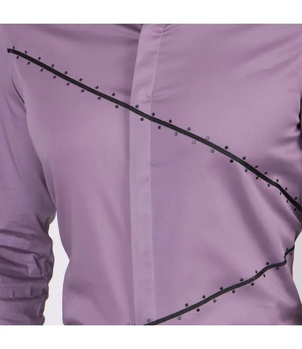 Mauve_Cotton_Blend_Lace_Work_Shirt_For_Men