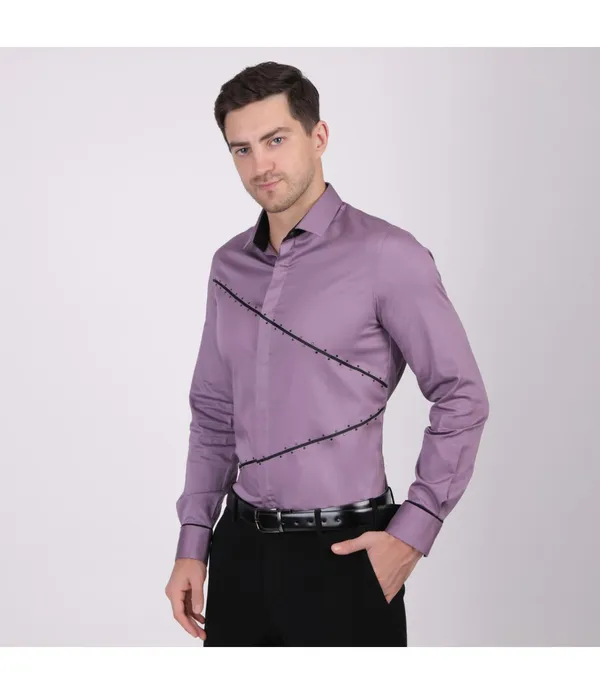 Mauve_Cotton_Blend_Lace_Work_Shirt_For_Men