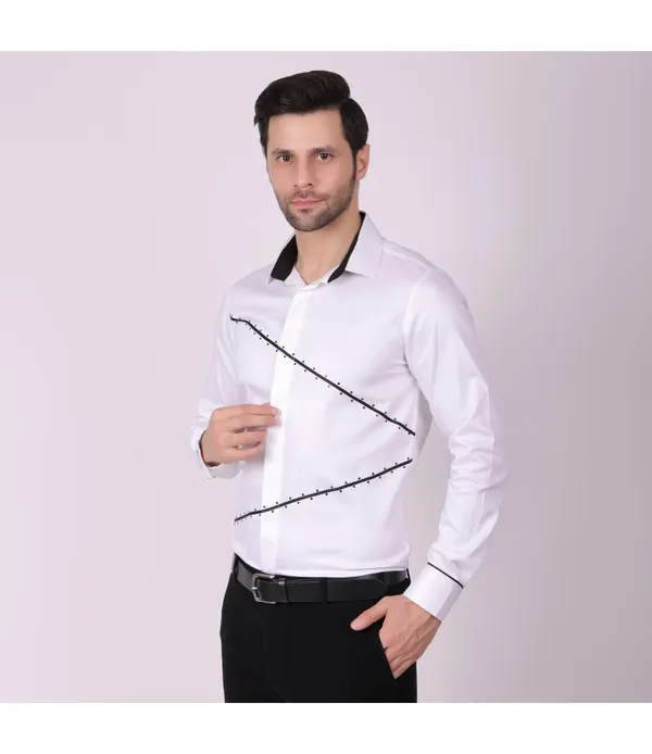 White__Cotton_Blend_Lace_Work_Shirt_For_Men
