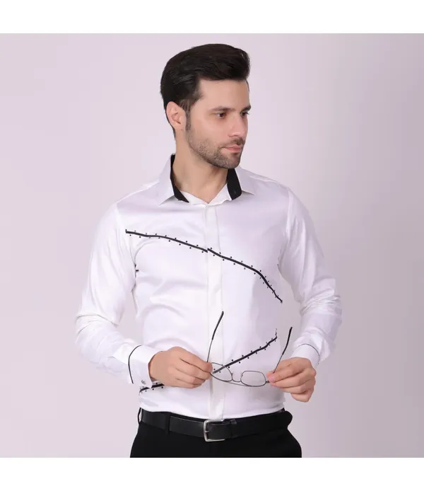 White__Cotton_Blend_Lace_Work_Shirt_For_Men