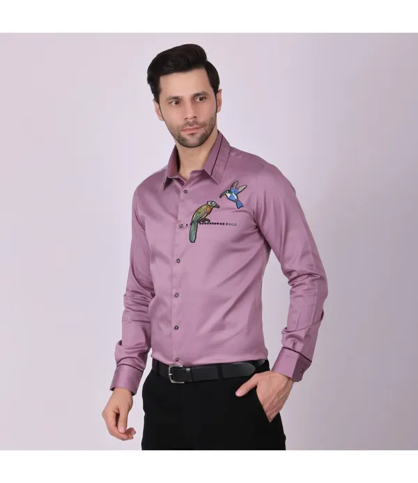 Purple_Cotton_Blend_Patch_Work_Shirt_For_Men