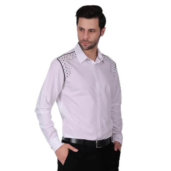 Pier_Seven_Embroidered_Cotton_Blend_Men's_Slim_Fit_Full_Sleeve_Shirt-_White_(PWY013)