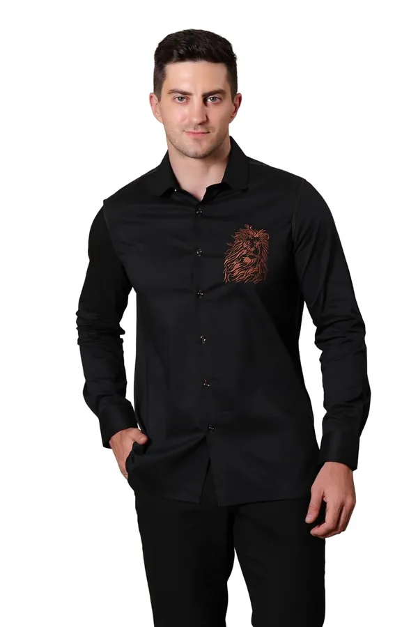 Pier_Seven_Embroidered_Cotton_Blend_Men's_Slim_Fit_Full_Sleeve_Shirt_-_Black_(PWY066)