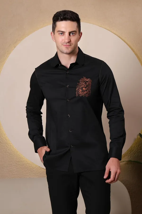 Pier_Seven_Embroidered_Cotton_Blend_Men's_Slim_Fit_Full_Sleeve_Shirt_-_Black_(PWY066)