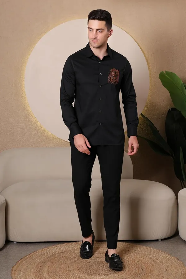Pier_Seven_Embroidered_Cotton_Blend_Men's_Slim_Fit_Full_Sleeve_Shirt_-_Black_(PWY066)