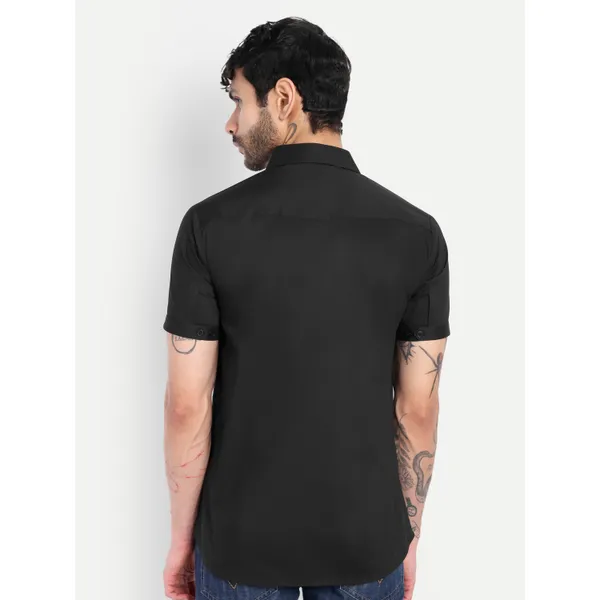Pier_Seven_Men_Black_Solid_Slim_Fit_Zipper_Detail_Short_Sleeve_Casual_Shirt_|_Zipper_Detailing_&_Panelled_Shoulder_Stitching