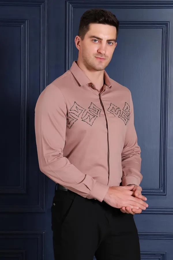 Pier_Seven_Embroidered_Cotton_Blend_Men's_Slim_Fit_Full_Sleeve_Shirt_-_Nude_(PWY200)