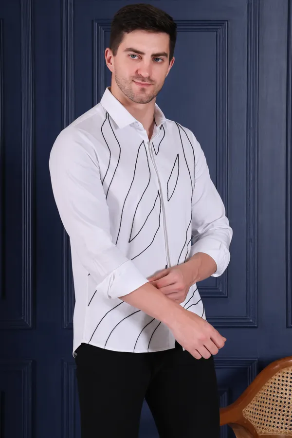 Pier_Seven_Mens_White_Cotton_Blend_hand_embroidered_Slim_Fit__Shirt