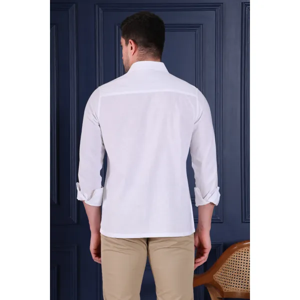 Pier_Seven_Mens_White_Embroidered_Casual_Shirt_|_Premium_Cotton_Linen_Slim_Fit_Full_Sleeve_Shirt