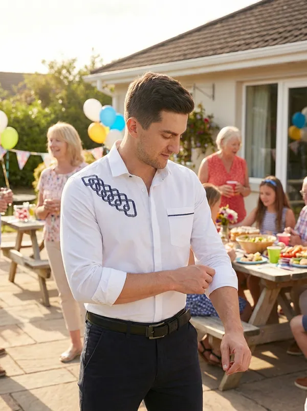 White_Polycotton_Full_Sleeve_Shirt_For_Men
