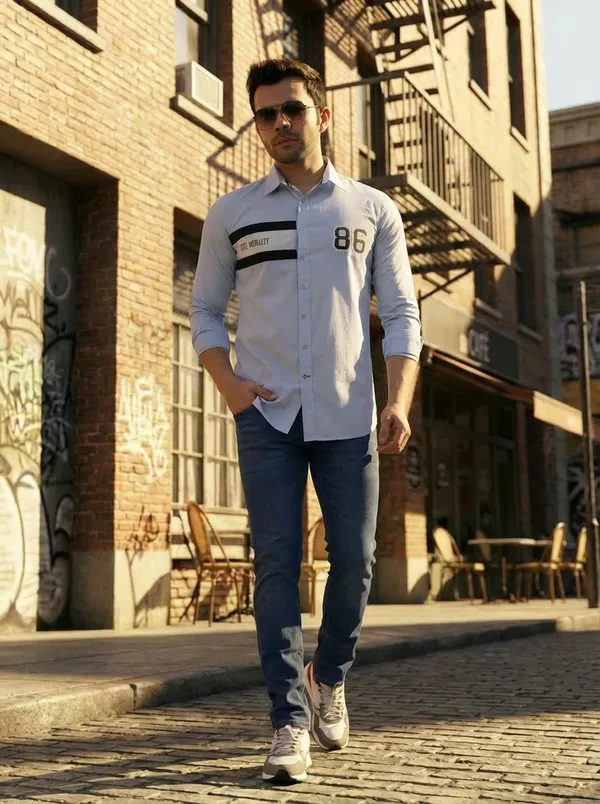 Blue_Cotton_Blend_Full_Sleeve_Shirt_For_Men