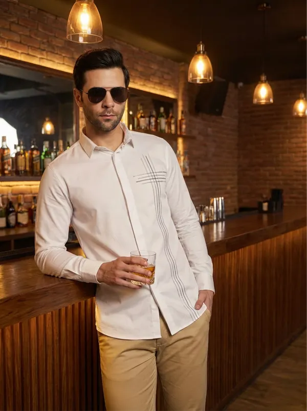 White_Cotton_Full_Sleeve_Shirt_For_Men