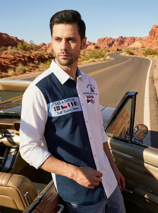 White__Cotton_Embroidered_Shirt_For_Men