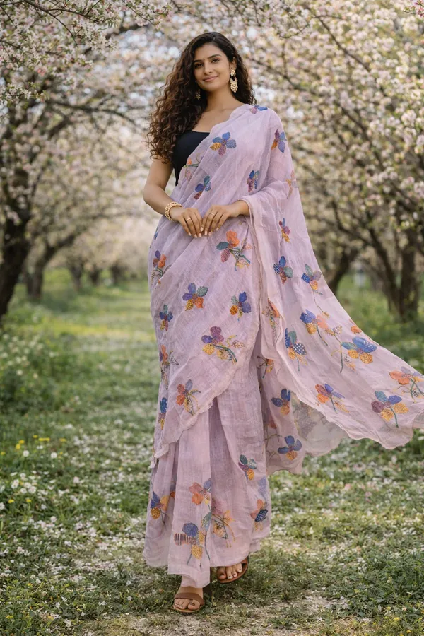 Lilac_Cotton_Lily_Charm_Saree_For_Women