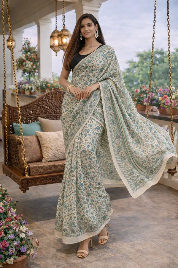 Beige_Printed_Khadi_Cotton_Flare_For_Women