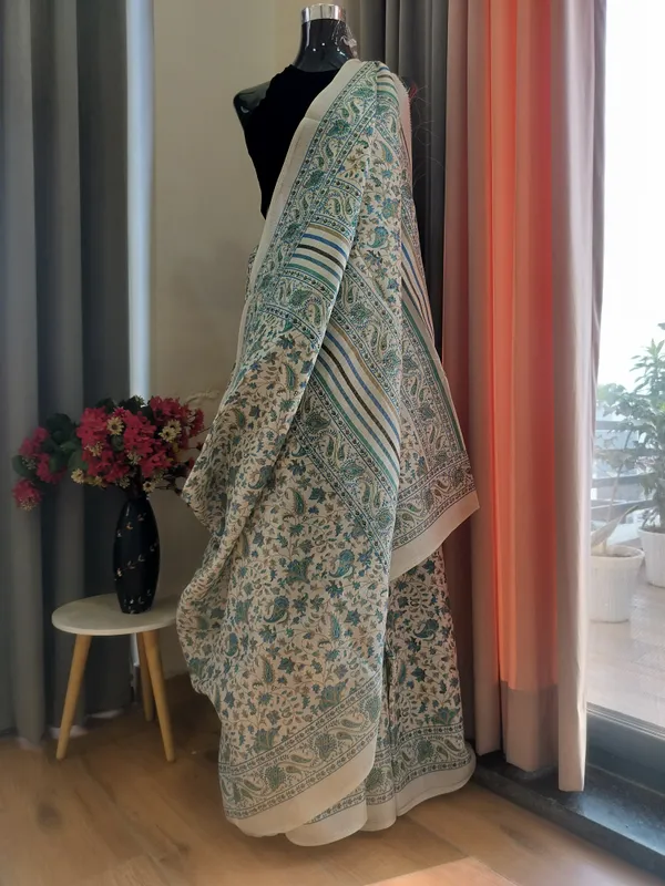 Beige_Printed_Khadi_Cotton_Flare_For_Women