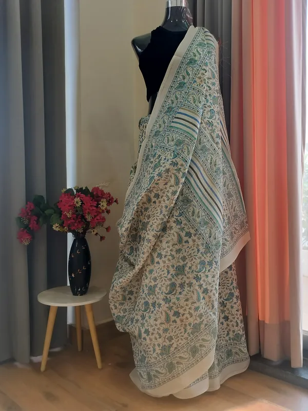 Beige_Printed_Khadi_Cotton_Flare_For_Women