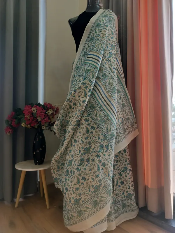 Beige_Printed_Khadi_Cotton_Flare_For_Women