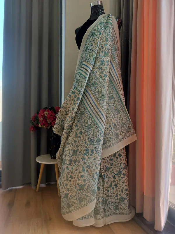 Beige_Printed_Khadi_Cotton_Flare_For_Women