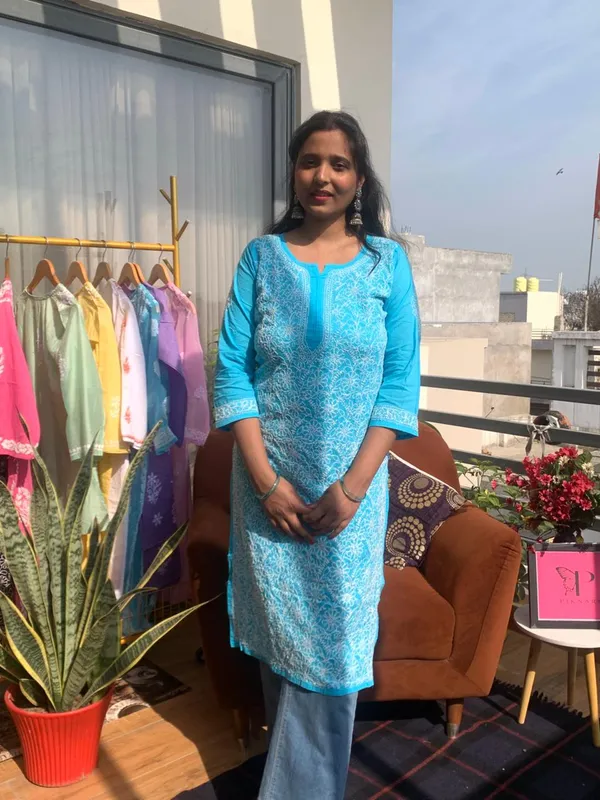 Blue_Jaal_Chikankari__Cotton_kurta_