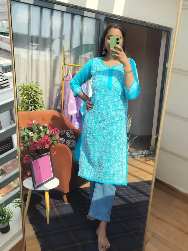 Blue_Jaal_Chikankari__Cotton_kurta_