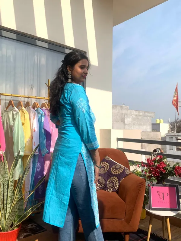 Blue_Jaal_Chikankari__Cotton_kurta_