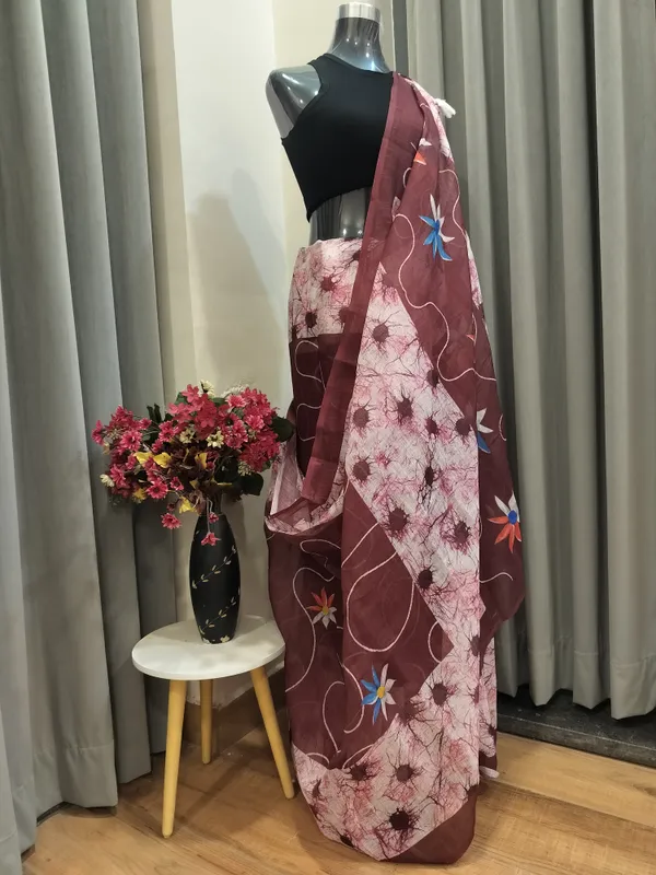 Brown_&_Light_Pink_Cotton_Ele-Art_Drape_For_Women
