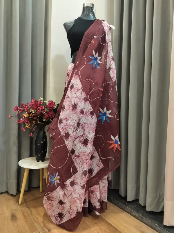 Brown_&_Light_Pink_Cotton_Ele-Art_Drape_For_Women