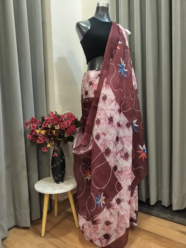 Brown_&_Light_Pink_Cotton_Ele-Art_Drape_For_Women