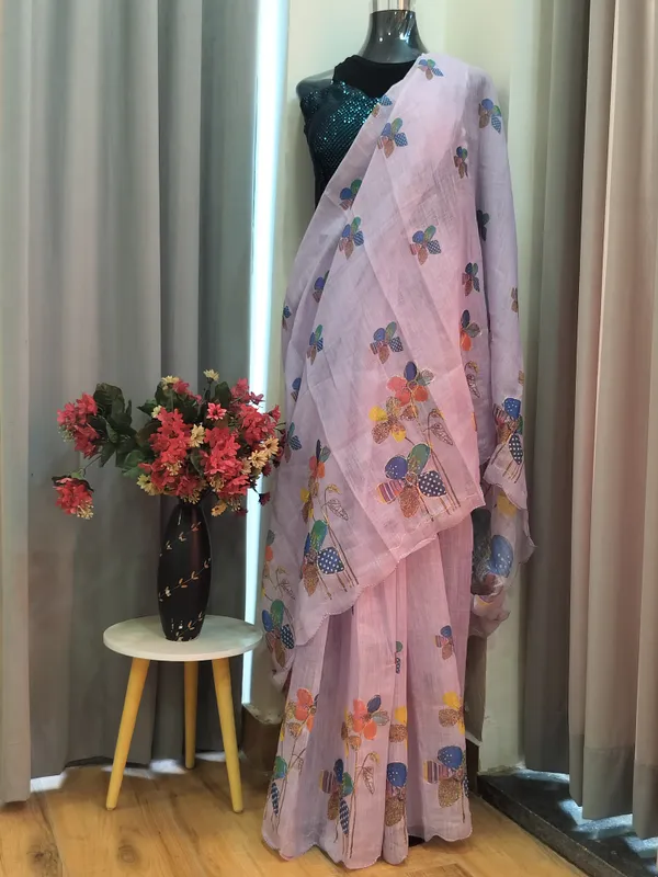 Lilac_Cotton_Lily_Charm_Saree_For_Women