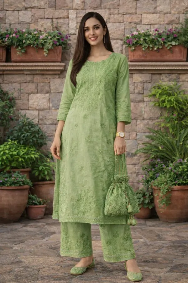 Premium_Green_Chanderi_2_Peice_Suit_Set