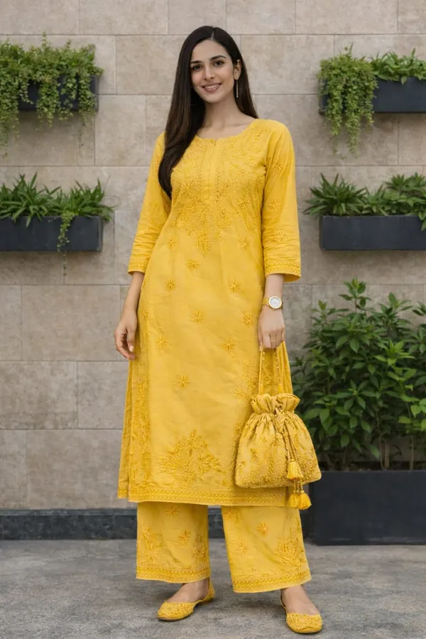 Premium_Yellow_Chanderi_2_Peice_Suit_Set