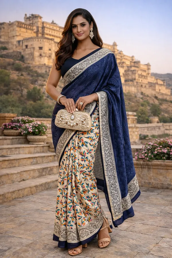Dark_Blue_Pashmina_Saree_For_Women