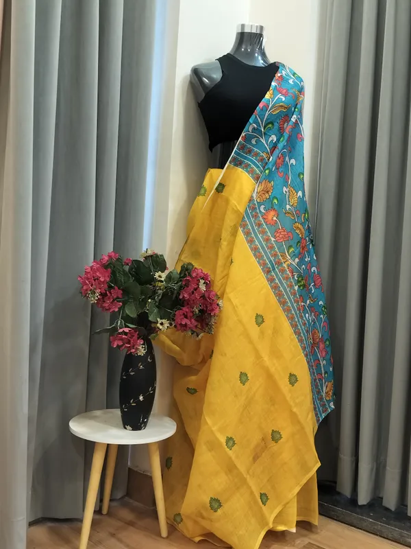 Yellow_Spring_Mul_Cotton_Saree_For_Women