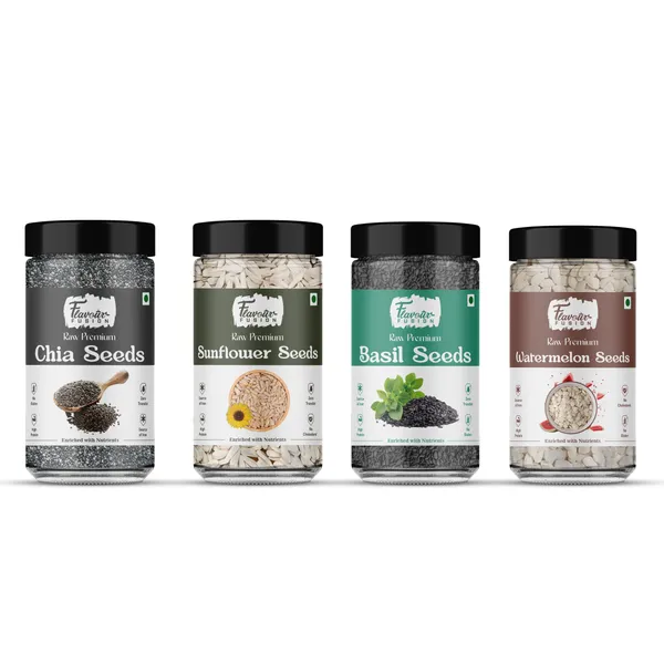 Chia_Seeds_+_Basil_Seeds_+_Watermelon_Seeds_+_Sunflower_Seeds,_(Combo_Pack_4)_For_Weight_Management_,_Rich_in_Calcium,_Protein_&_Fiber